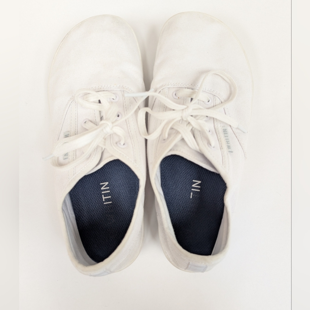 WHITIN White Barefoot Wide Toebox Zero Drop Sneakers Shoes Size 40